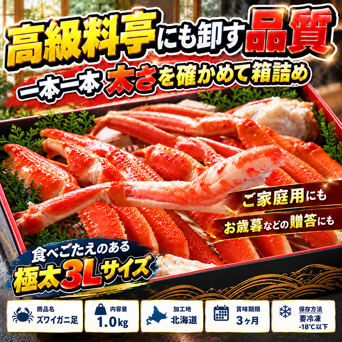 本ズワイガニ足