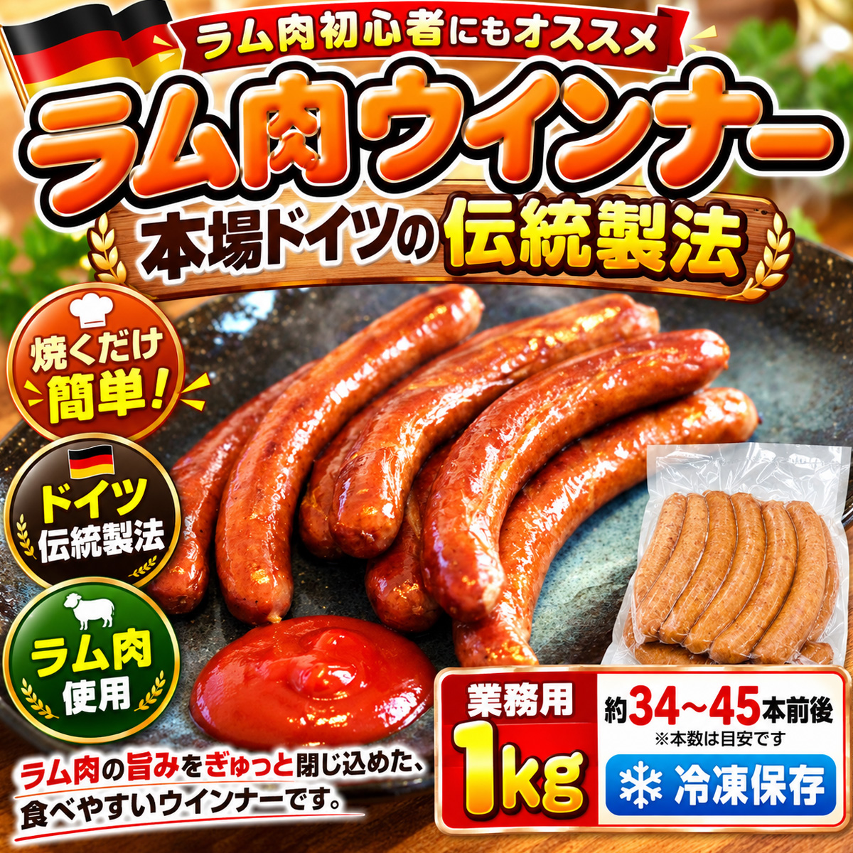 ラム肉ウインナー