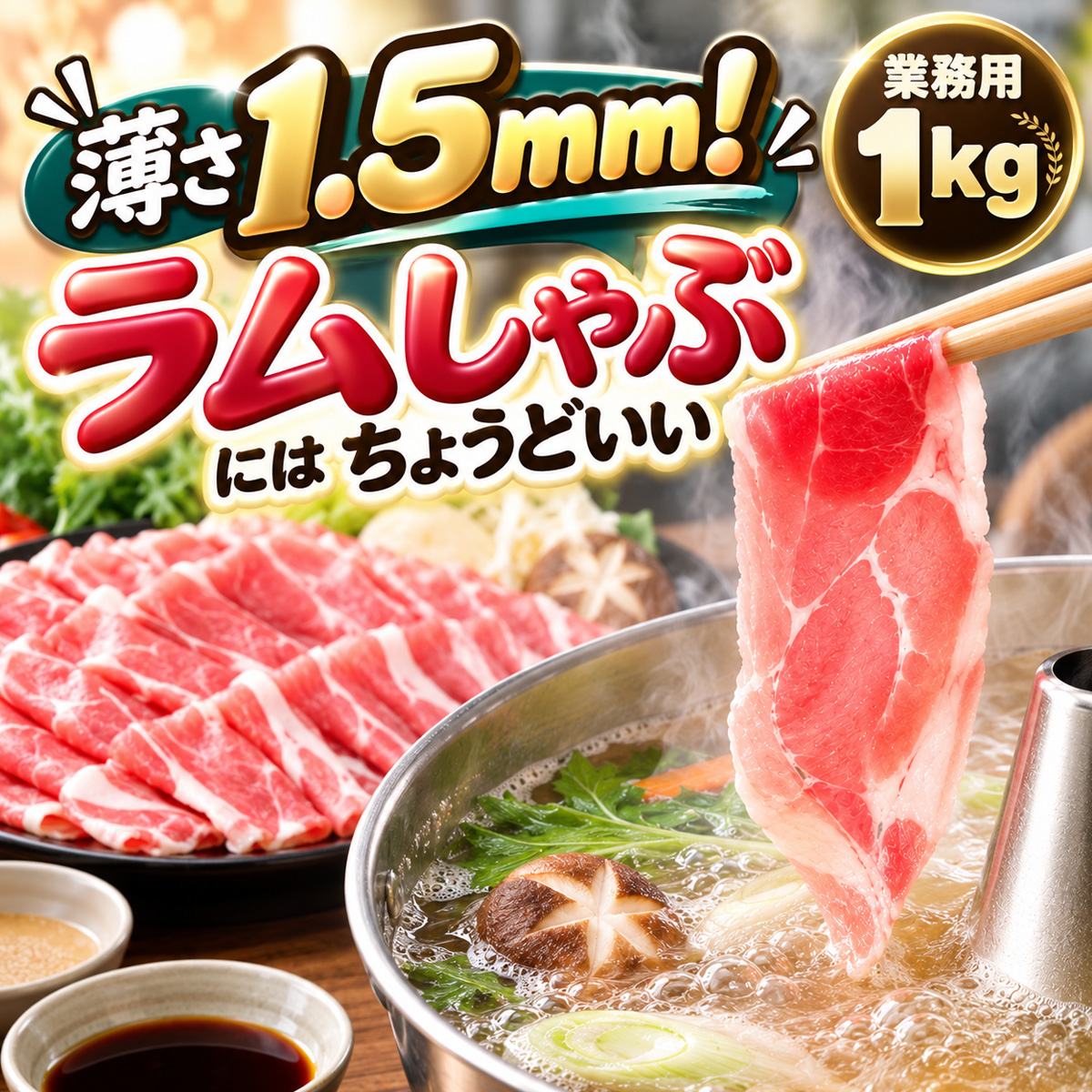 薄切りラム肉