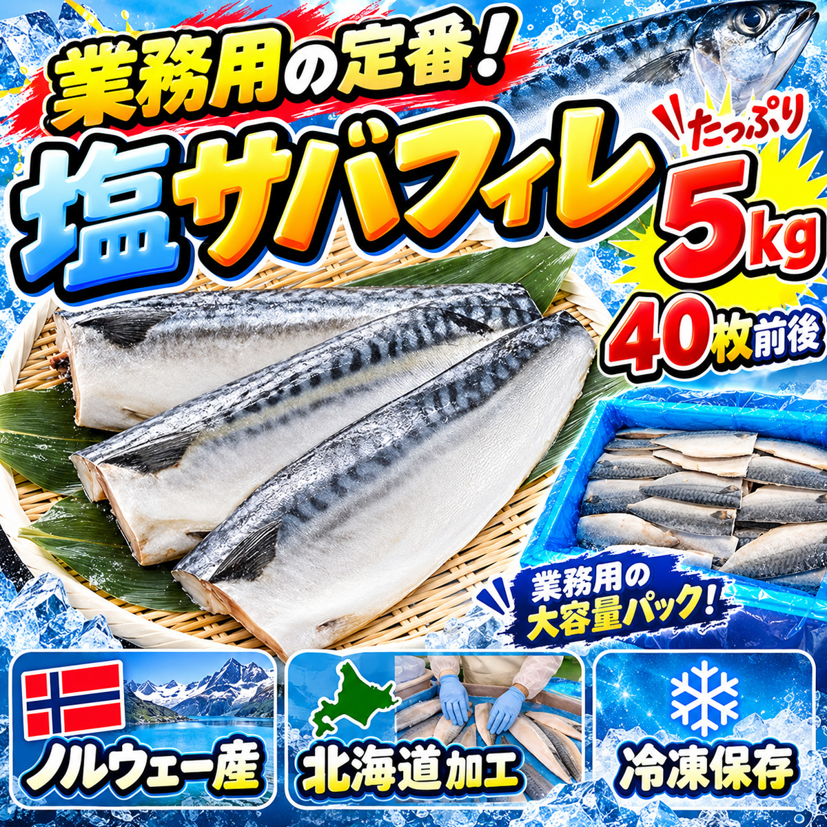 塩サバフィレ