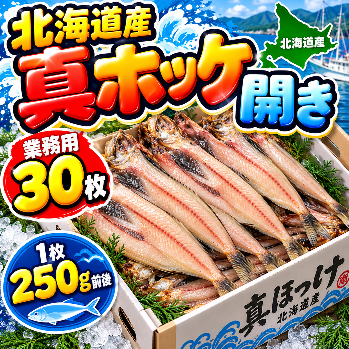 真ホッケ開き